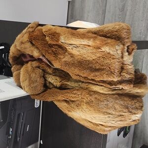 rabbit fur coat